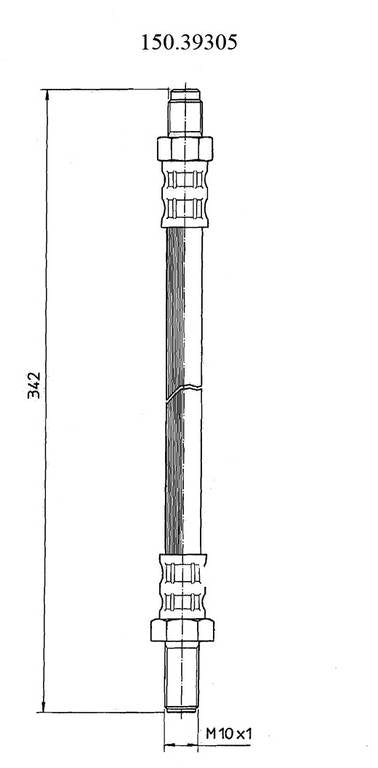 Centric Parts Brake Hose  top view frsport 150.39305