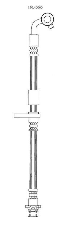 StopTech Brake Hose  top view frsport 150.40060