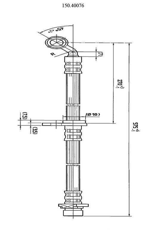 Centric Parts Brake Hose  top view frsport 150.40076