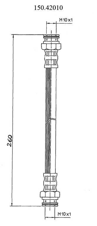 centric parts brake hose  frsport 150.42010