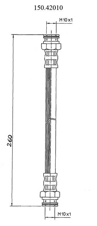 Centric Parts Brake Hose  top view frsport 150.42010