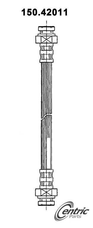 Centric Parts Brake Hose  top view frsport 150.42011