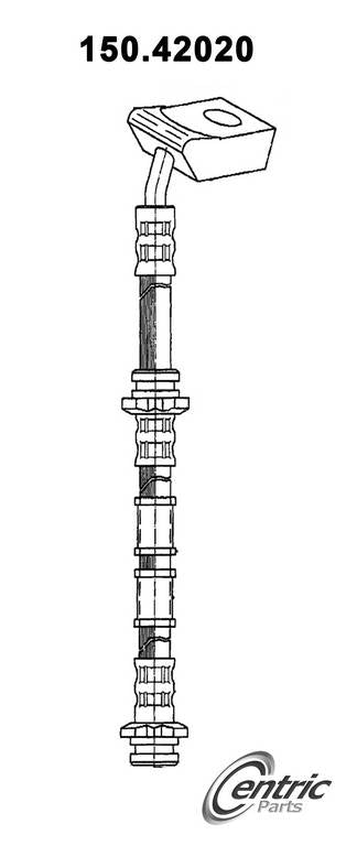 Centric Parts Brake Hose  top view frsport 150.42020