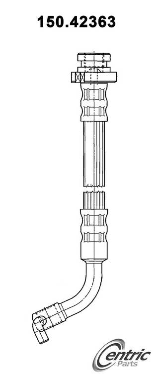 Centric Parts Brake Hose  top view frsport 150.42363