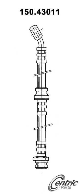 Centric Parts Brake Hose  top view frsport 150.43011