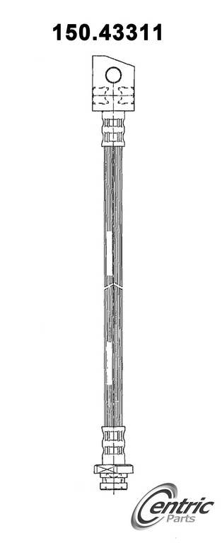 Centric Parts Brake Hose  top view frsport 150.43311