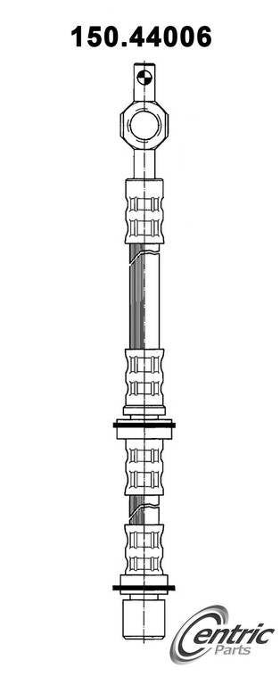 Centric Parts Brake Hydraulic Hose  top view frsport 150.44006