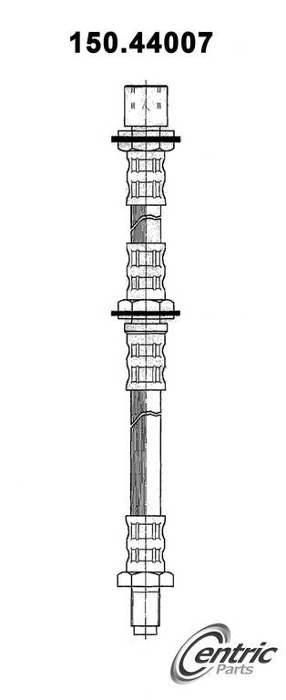 Centric Parts Brake Hose  top view frsport 150.44007