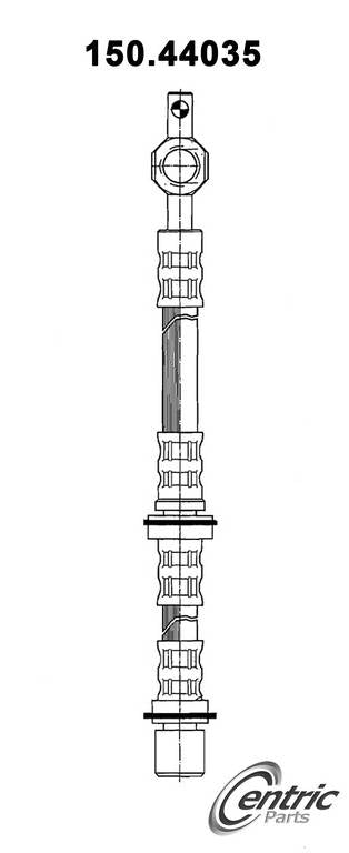 Centric Parts Brake Hose  top view frsport 150.44035