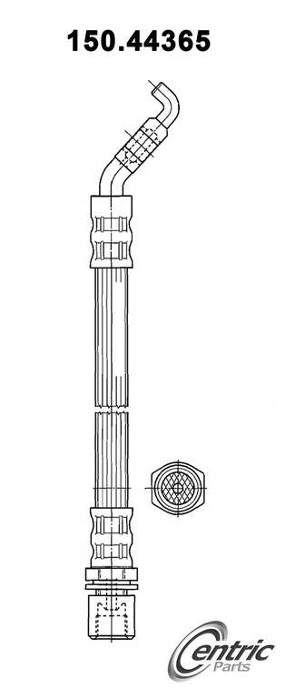 Centric Parts Brake Hose  top view frsport 150.44365