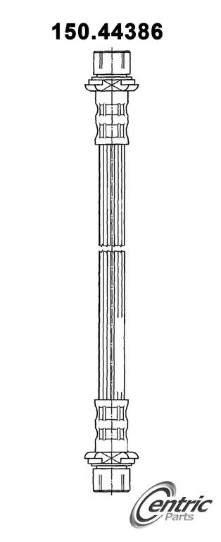 Centric Parts Brake Hose  top view frsport 150.44386