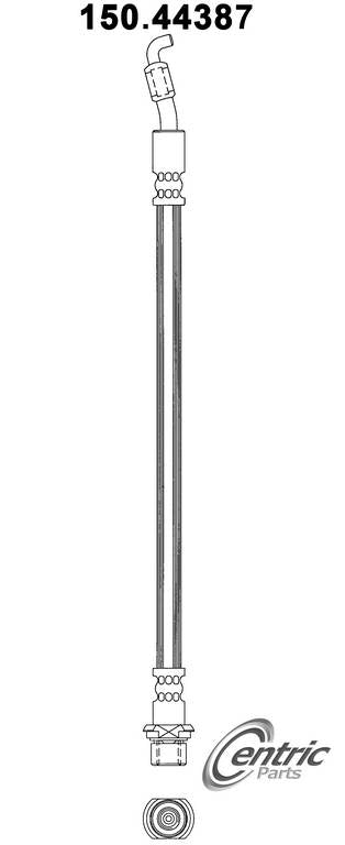 Centric Parts Brake Hose  top view frsport 150.44387