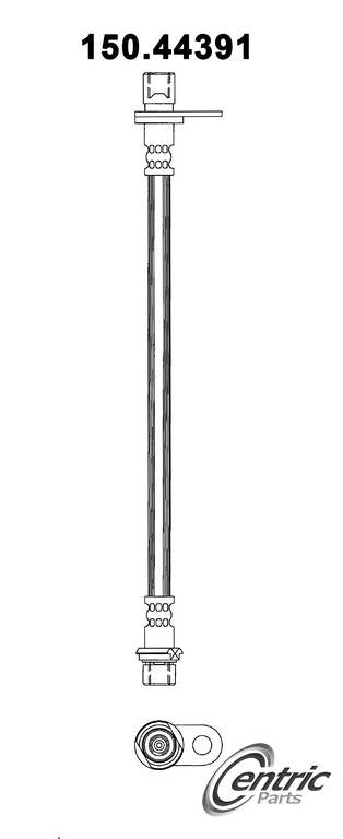 Centric Parts Brake Hose  top view frsport 150.44391