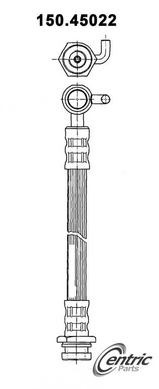 Centric Parts Brake Hose  top view frsport 150.45022