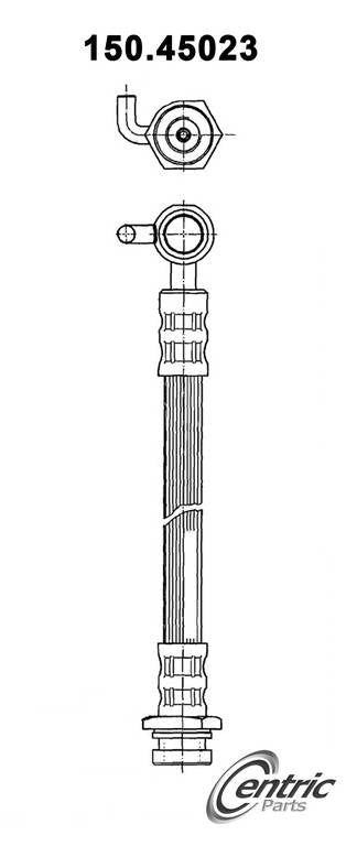 Centric Parts Brake Hose  top view frsport 150.45023