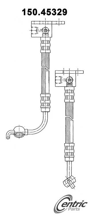 Centric Parts Brake Hose  top view frsport 150.45329