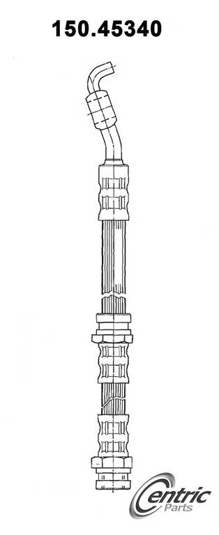 Centric Parts Brake Hose  top view frsport 150.45340