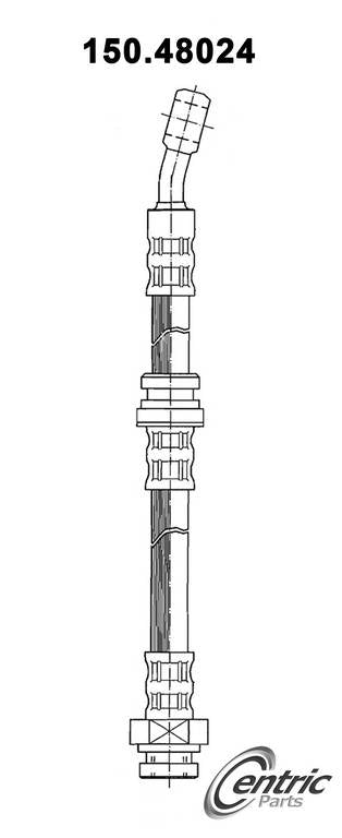 Centric Parts Brake Hose  top view frsport 150.48024