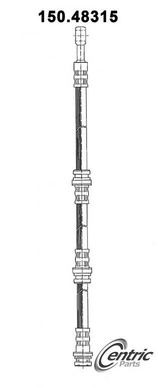 Centric Parts Brake Hose  top view frsport 150.48315
