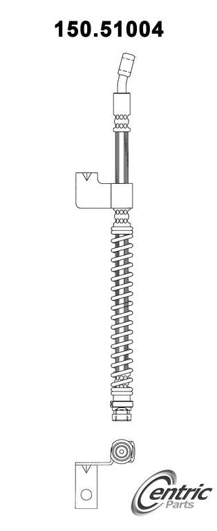 Centric Parts Brake Hose  top view frsport 150.51004