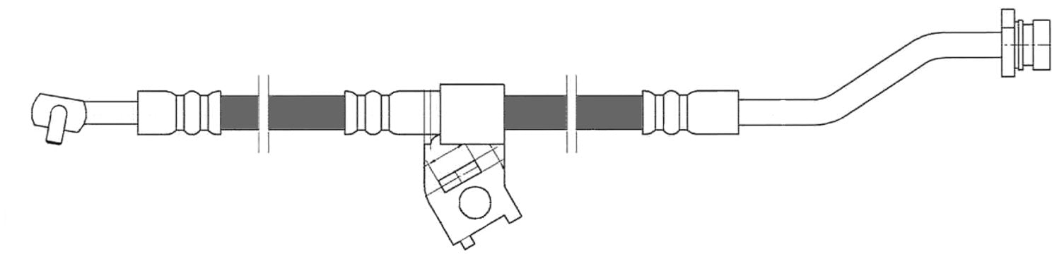 centric parts brake hose  frsport 150.51097
