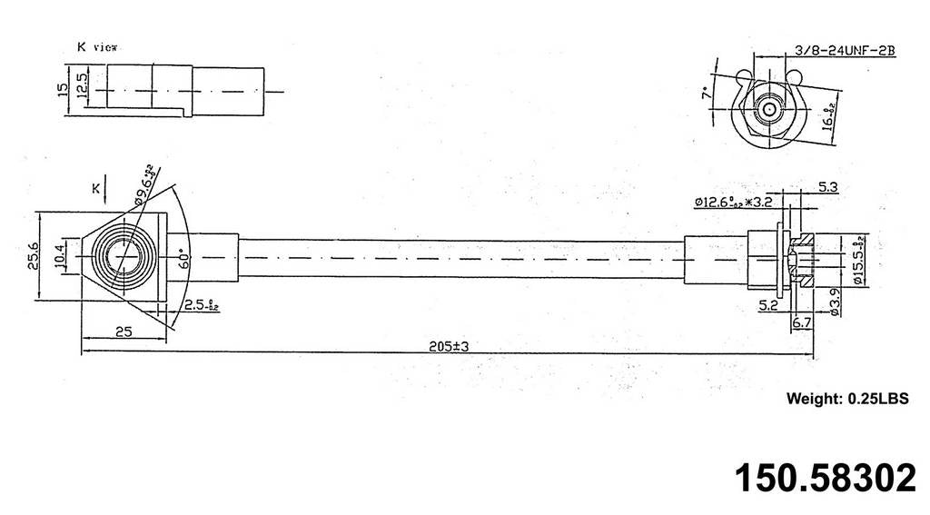 Stoptech Centric Brake Hose - Rear Left 150.58302