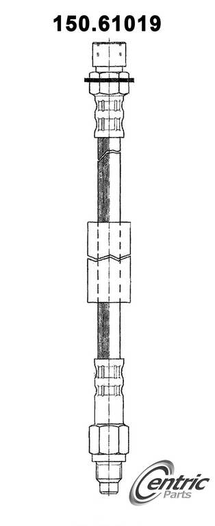 Centric Parts Brake Hose  top view frsport 150.61019