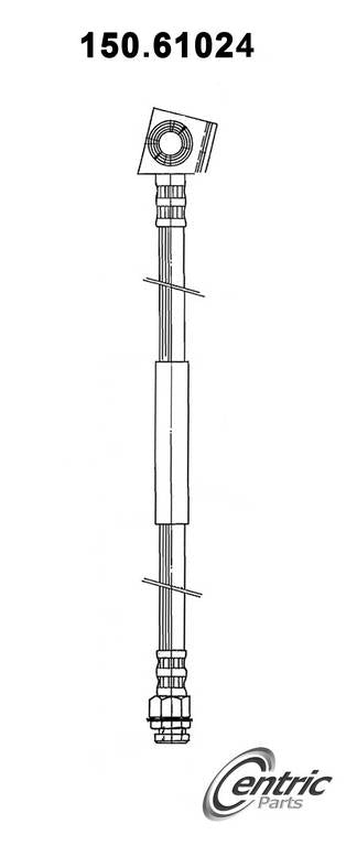 Centric Parts Brake Hose  top view frsport 150.61024