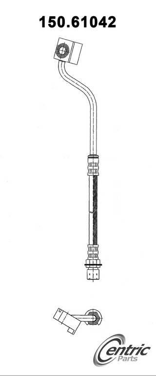 Centric Parts Brake Hose  top view frsport 150.61042