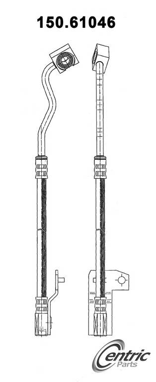 Centric Parts Brake Hose  top view frsport 150.61046