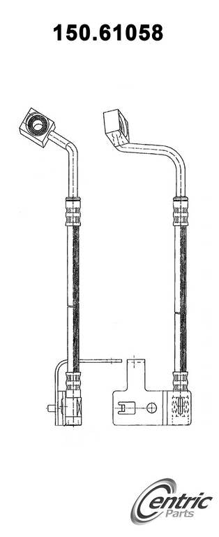 centric parts brake hose  frsport 150.61058