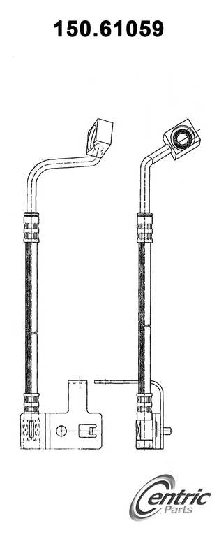centric parts brake hose  frsport 150.61059