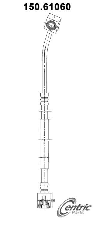 Centric Parts Brake Hose  top view frsport 150.61060