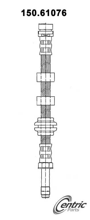 centric parts brake hose  frsport 150.61076