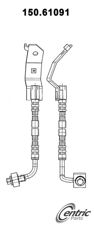 centric parts brake hose  frsport 150.61091