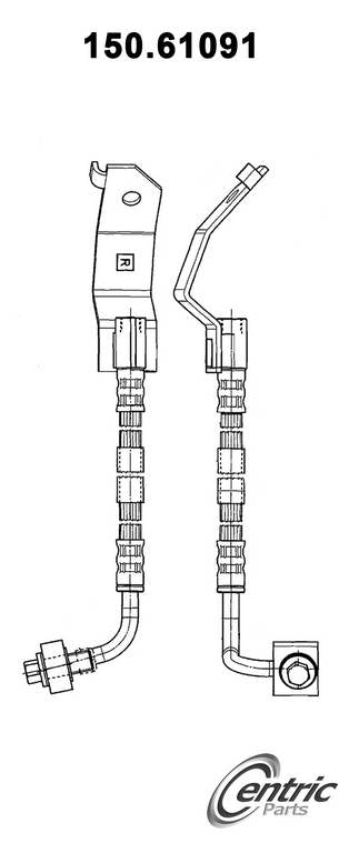 StopTech Brake Hose  top view frsport 150.61091