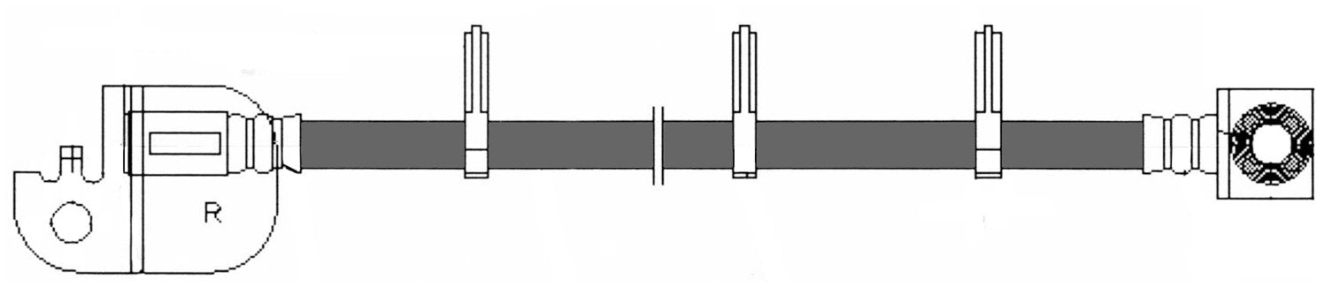 centric parts brake hose  frsport 150.61093