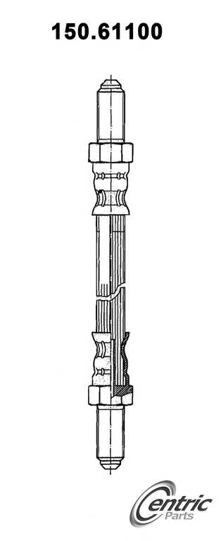 centric parts brake hose  frsport 150.61100