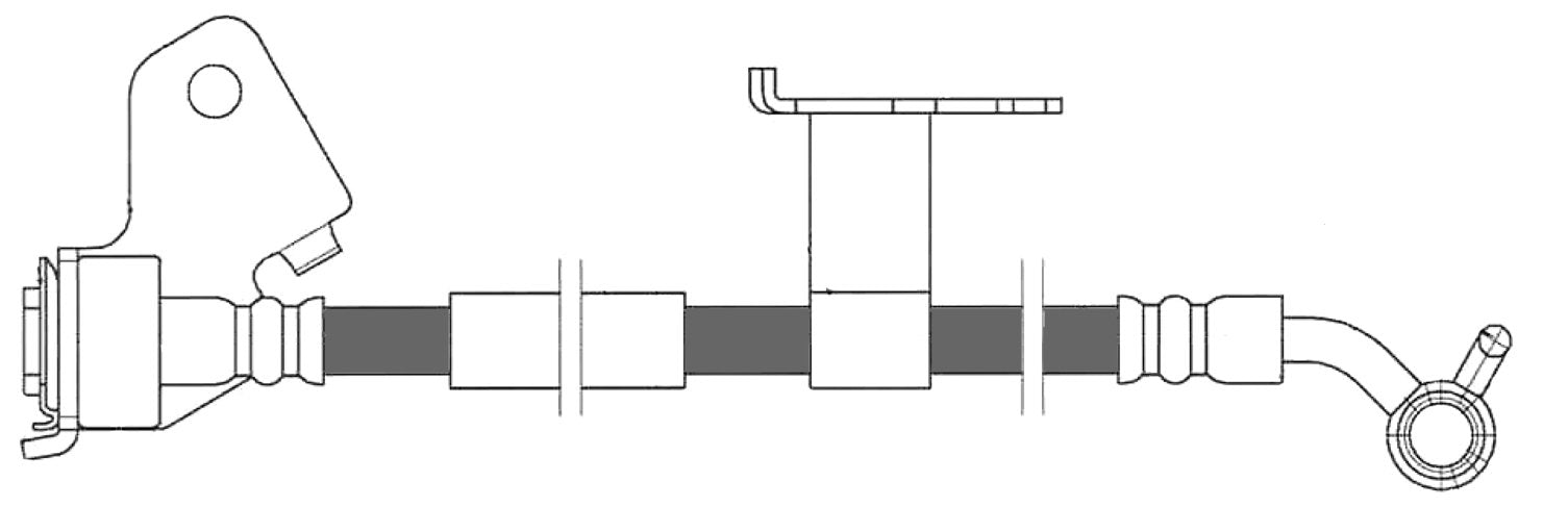 centric parts brake hose  frsport 150.61126