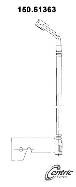 Centric Parts Brake Hose  top view frsport 150.61363