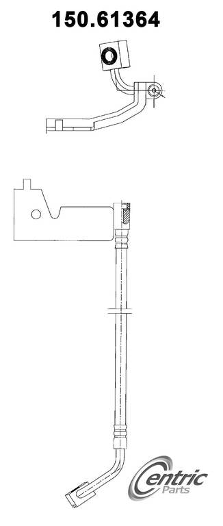 centric parts brake hose  frsport 150.61364