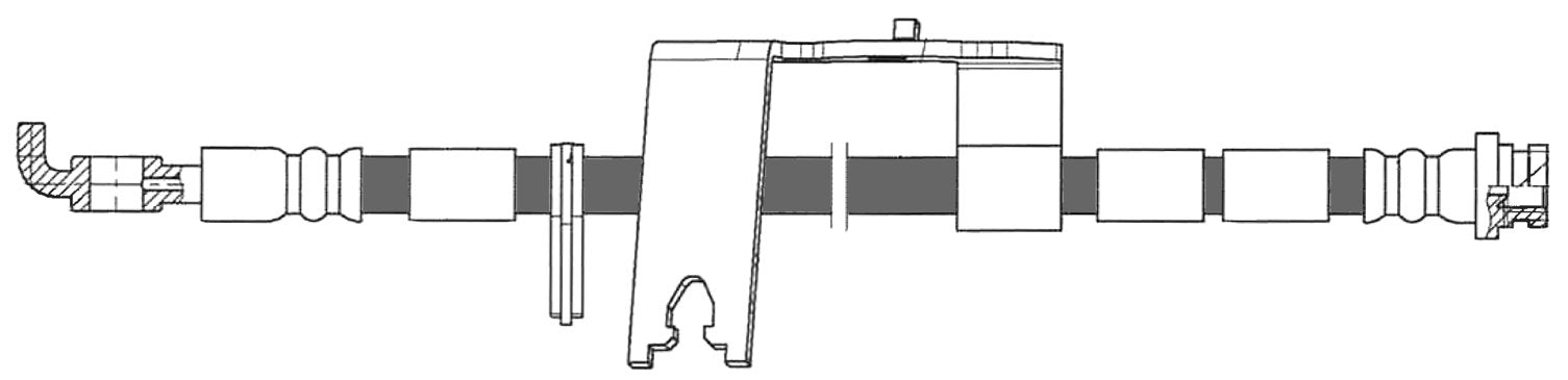 centric parts brake hose  frsport 150.61456