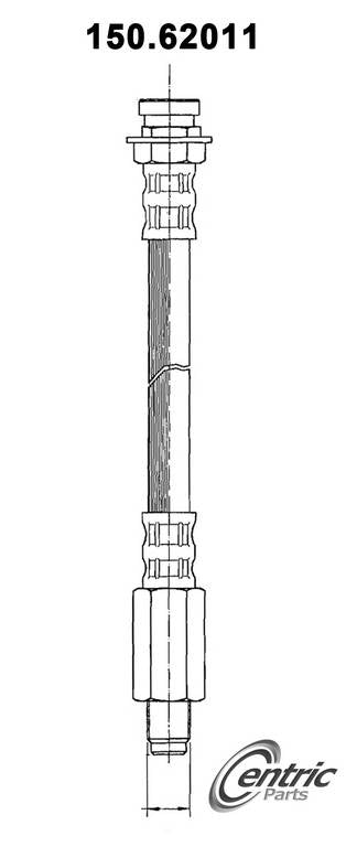 Centric Parts Brake Hose  top view frsport 150.62011