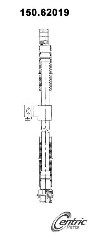 centric parts brake hose  frsport 150.62019