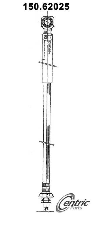 StopTech Brake Hose  top view frsport 150.62025