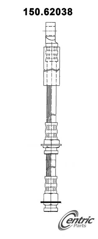 centric parts brake hose  frsport 150.62038