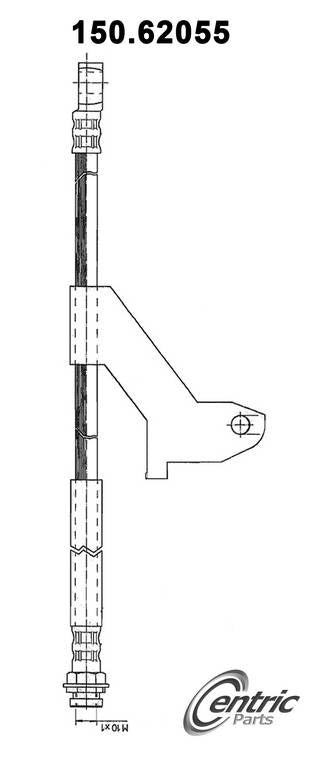 Centric Parts Brake Hose  top view frsport 150.62055