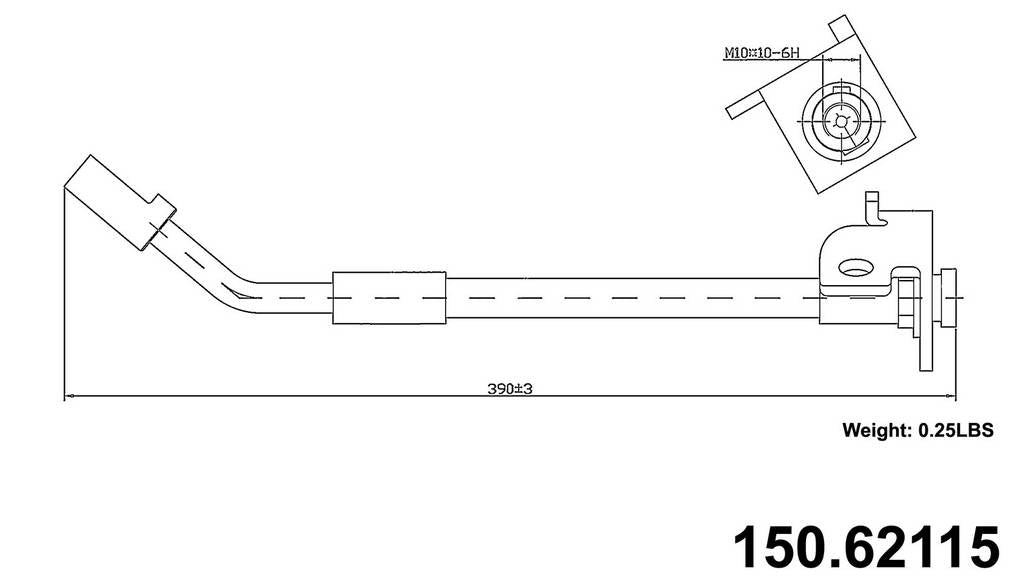 centric parts brake hose  frsport 150.62115