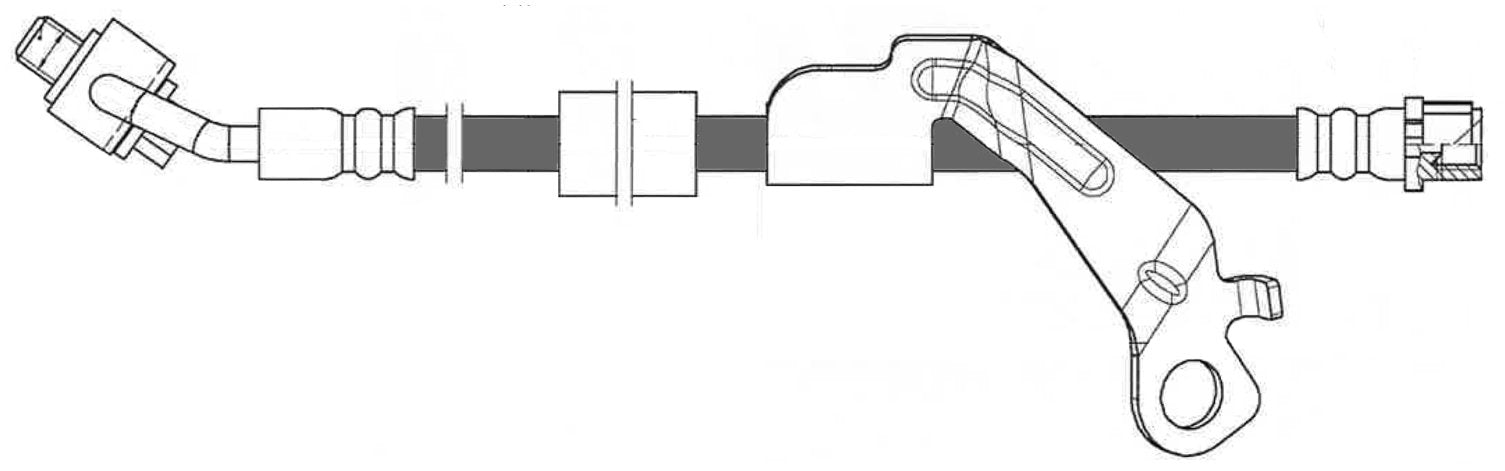 centric parts brake hose  frsport 150.62176