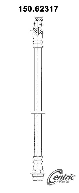 Centric Parts Brake Hose  top view frsport 150.62317